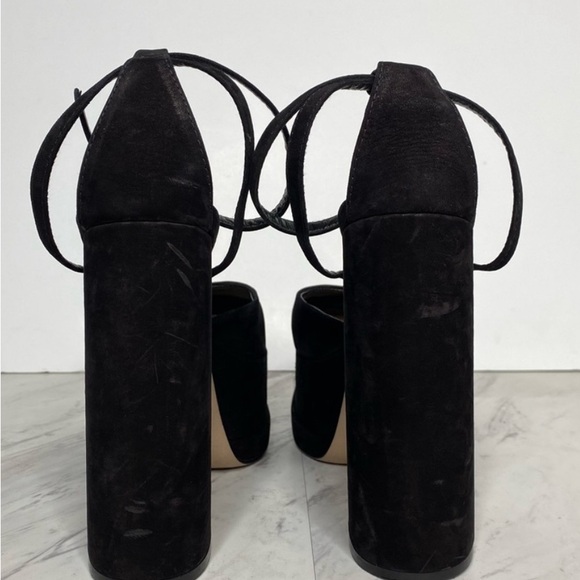 Schutz Luan Black Platform Pump, soft nubuck, 8 1/2 B - Picture 4 of 14
